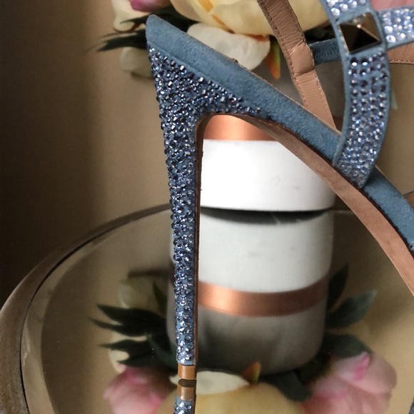 VALENTINO Rockstud Ankle Strap Crystal Sandals high-heel - Picture 8 of 16